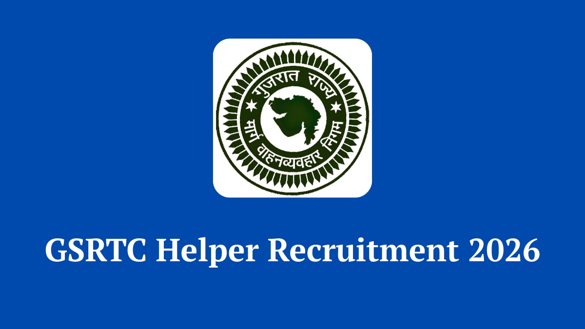GSRTC Helper Recruitment 2026 special recruitment drive notification for 297 Divyang PwD vacancies with application details