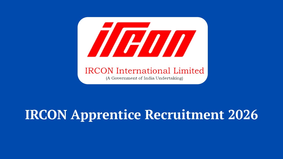 IRCON Apprentice Recruitment 2026 Notification