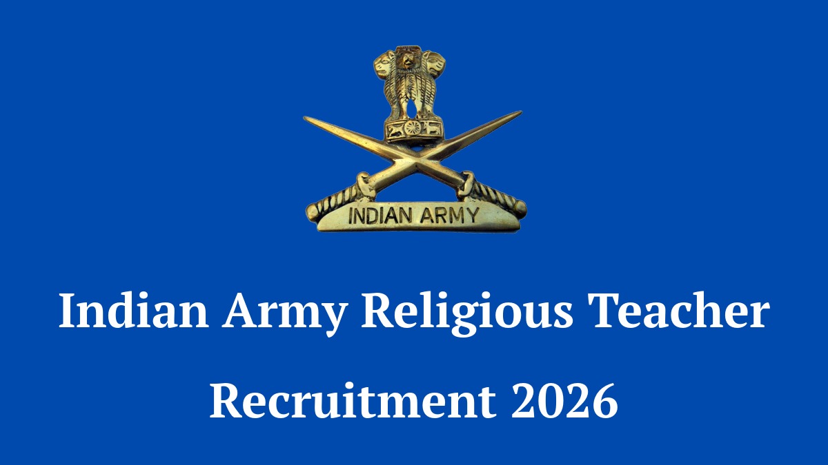 Indian Army Religious Teacher Recruitment 2026 notification for Dharmik Shikshak JCO posts with application details and eligibility criteria