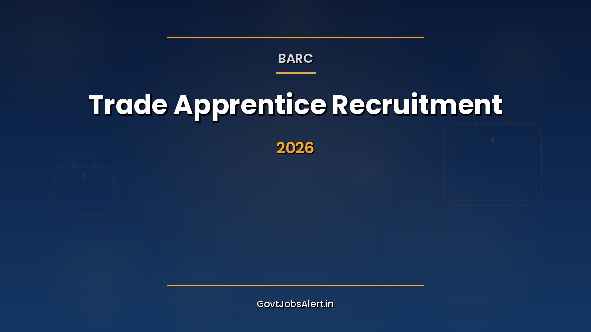 BARC Trade Apprentice Recruitment 2026 – 61 ITI Vacancies