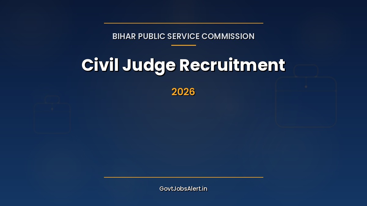 BPSC Civil Judge Recruitment 2026 — 173 vacancies in Bihar Judicial Service