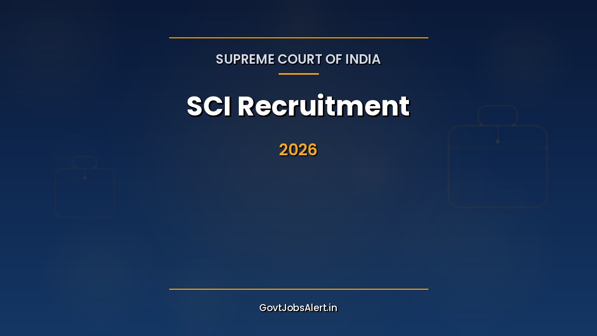 SCI Recruitment 2026 for Assistant Editor, Assistant Director, Senior Court Assistant & Assistant Librarian
