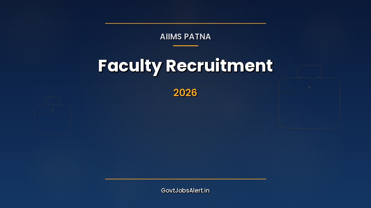 AIIMS Patna Faculty Recruitment 2026 notification showing 86 professor vacancies across 38 medical departments, salary up to ₹2,20,400
