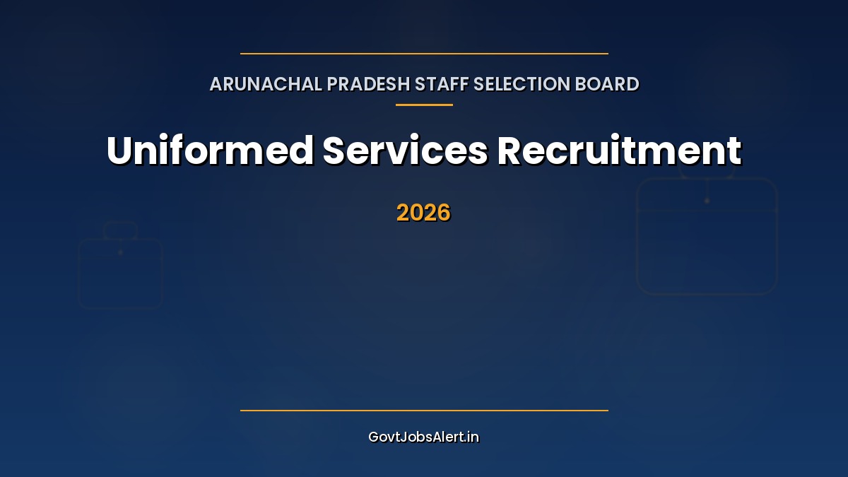 APSSSB Uniformed Services Special Recruitment 2026 notification for 984 Constable, Fireman and Tiger Guard posts