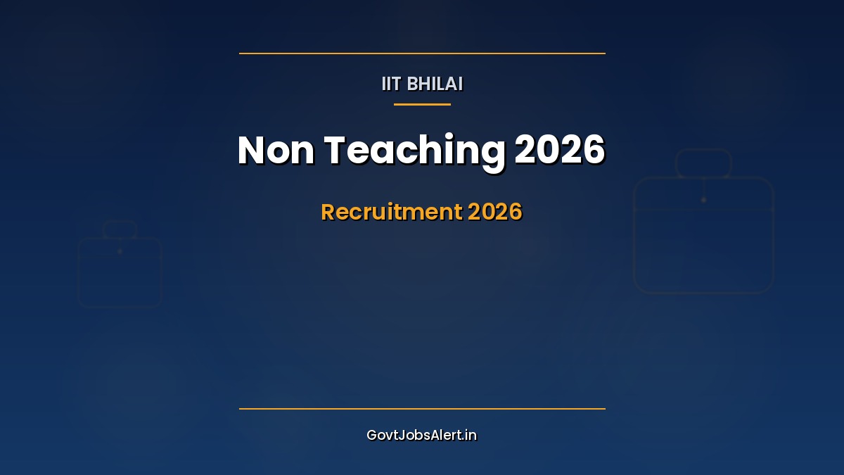 IIT Bhilai Non Teaching Recruitment 2026 24 Group B C Posts Chhattisgarh