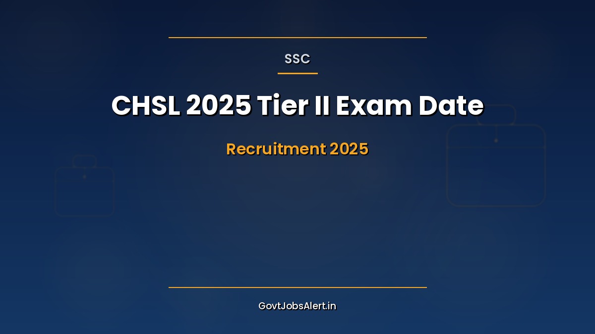 SSC CHSL 2025 Tier II Exam Date 10 April 2026