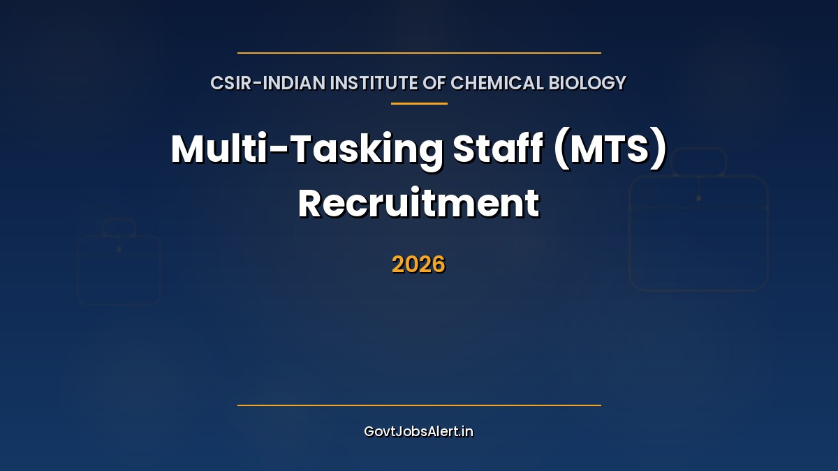 CSIR IICB Multi-Tasking Staff MTS Recruitment 2026 Notification — Apply Online for 08 Posts