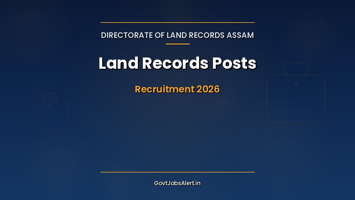 Directorate of Land Records Assam Recruitment 2026 — 552 Posts