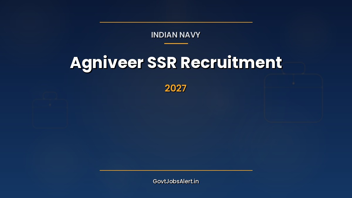 Indian Navy Agniveer SSR Batch 01/2027 and 02/2027 recruitment notification with eligibility and application details