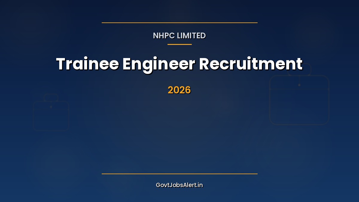 NHPC Trainee Engineer Recruitment 2026 notification for 81 Civil Electrical Mechanical vacancies via GATE score