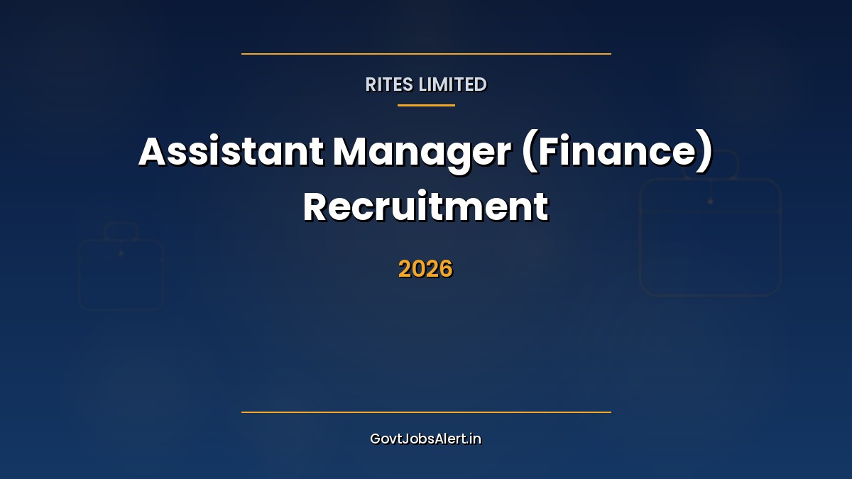 RITES Assistant Manager Finance Recruitment 2026 notification for 11 CA and CMA vacancies
