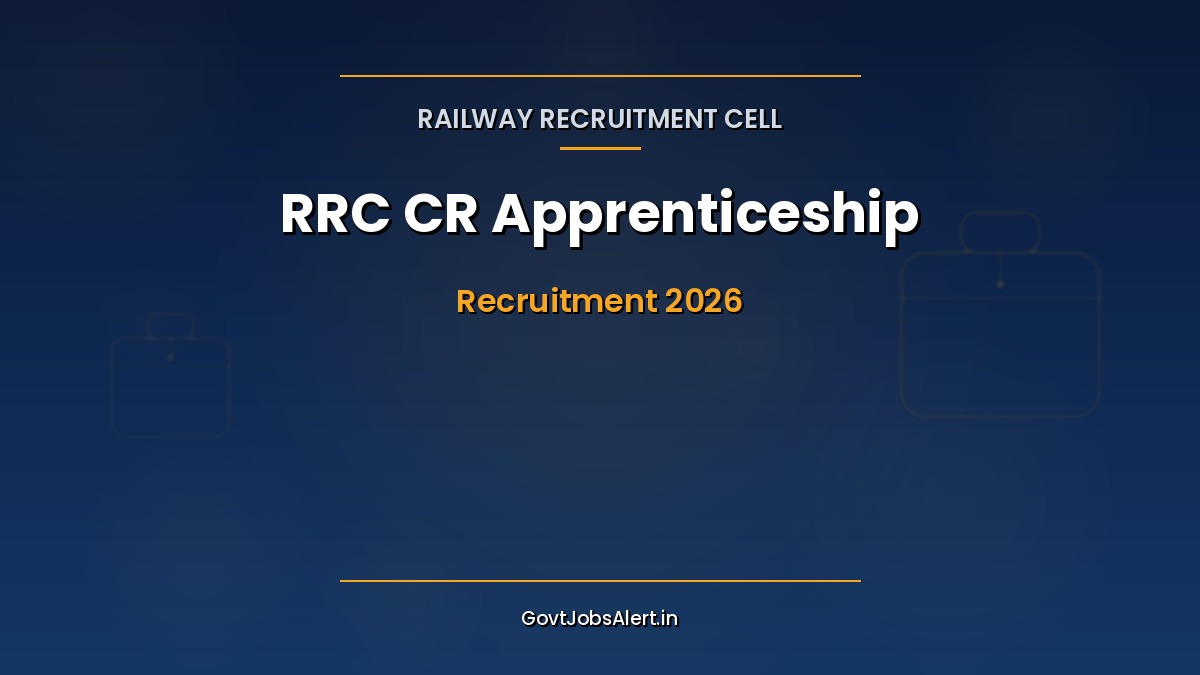 RRC Central Railway Apprentice 2026 Recruitment – 56 Posts