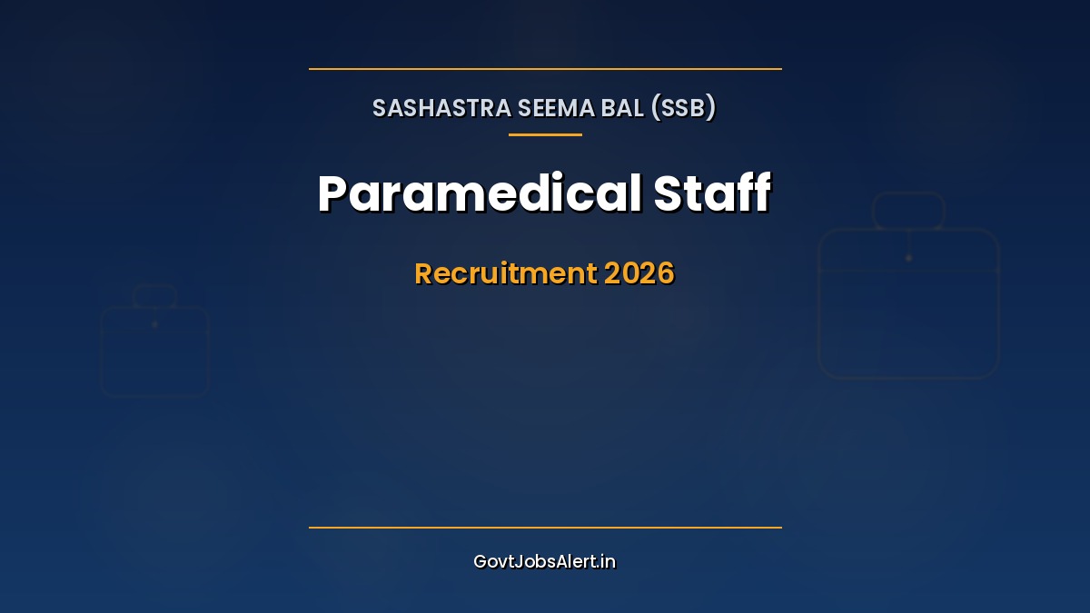 SSB Paramedical Recruitment 2026 notification — 83 ASI, Head Constable, Constable paramedical posts with salary details and eligibility criteria