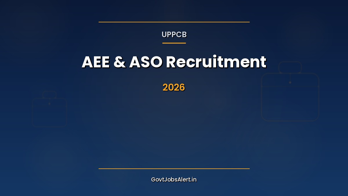 UPPCB AEE and ASO Recruitment 2026 notification for 40 vacancies in Uttar Pradesh Pollution Control Board