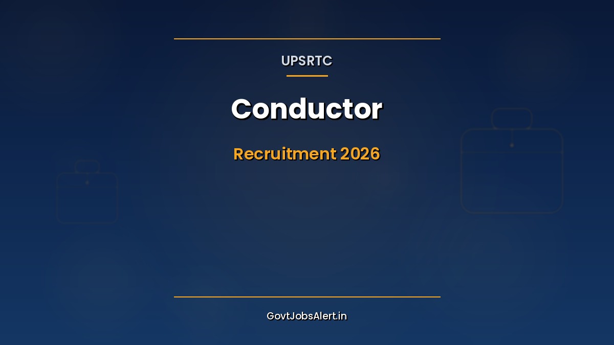 UPSRTC Conductor Bharti 2026 notification for 457 Conductor posts across 18 depots in Uttar Pradesh