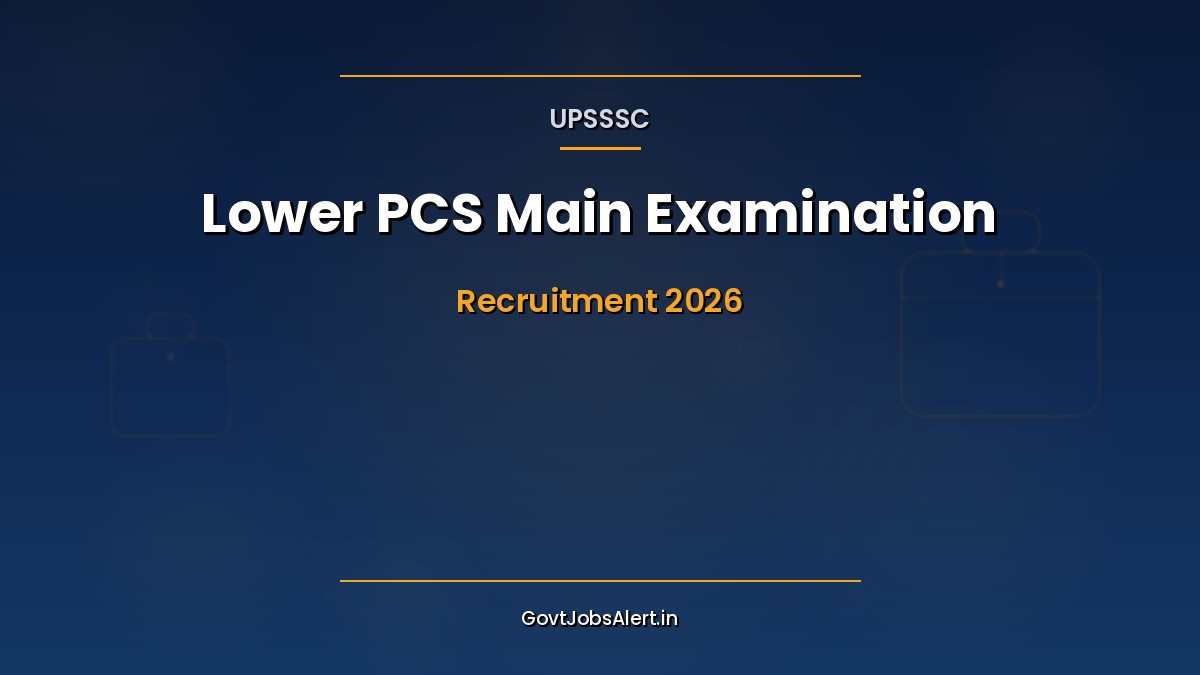 UPSSSC Lower PCS Recruitment 2026 notification for 2285 government job vacancies in Uttar Pradesh