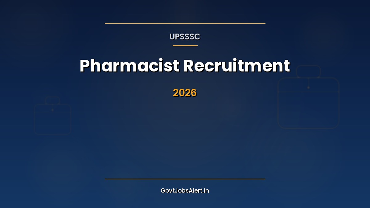 UPSSSC Pharmacist Recruitment 2026 Notification