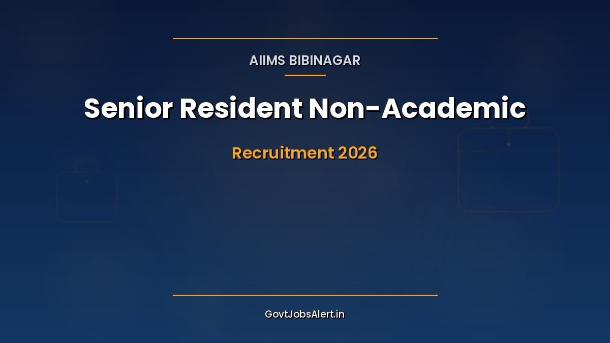 AIIMS Bibinagar Senior Resident Recruitment 2026 notification featured image for 21 SR walk-in interview posts