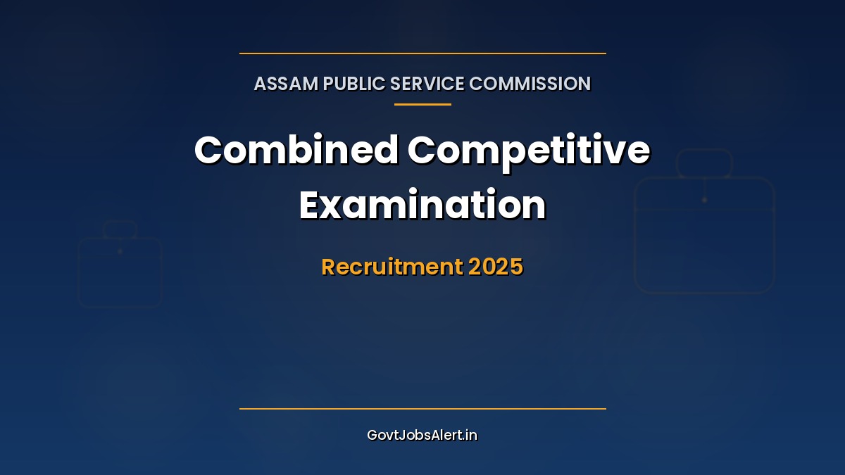 Assam PSC Combined Competitive Examination 2025 recruitment notification for ACS APS and other state services