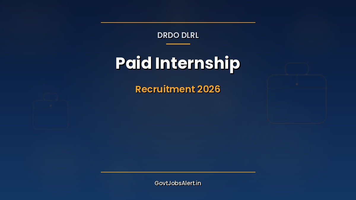 DRDO DLRL Hyderabad Paid Internship 2026 - 75 B.E. B.Tech Intern Positions Thumbnail