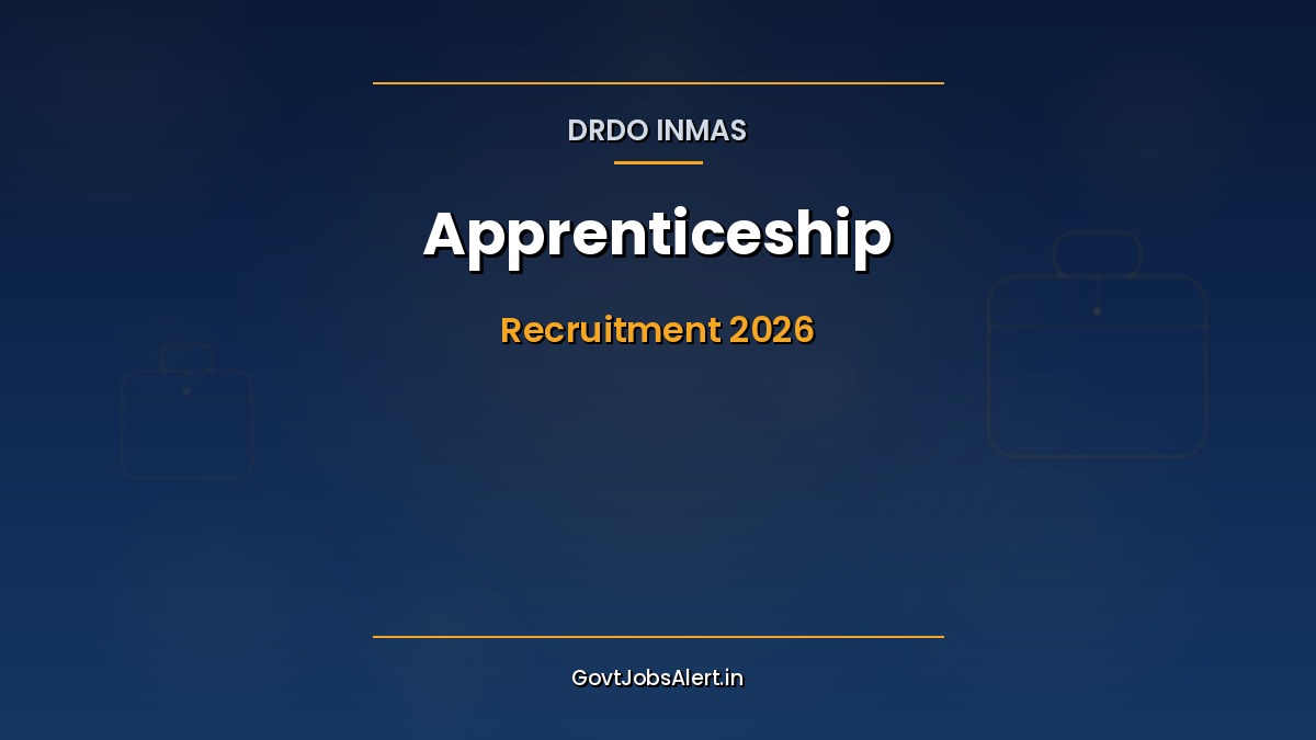 DRDO INMAS Apprenticeship 2026 notification—38 vacancies for graduates, diploma and ITI candidates, Delhi