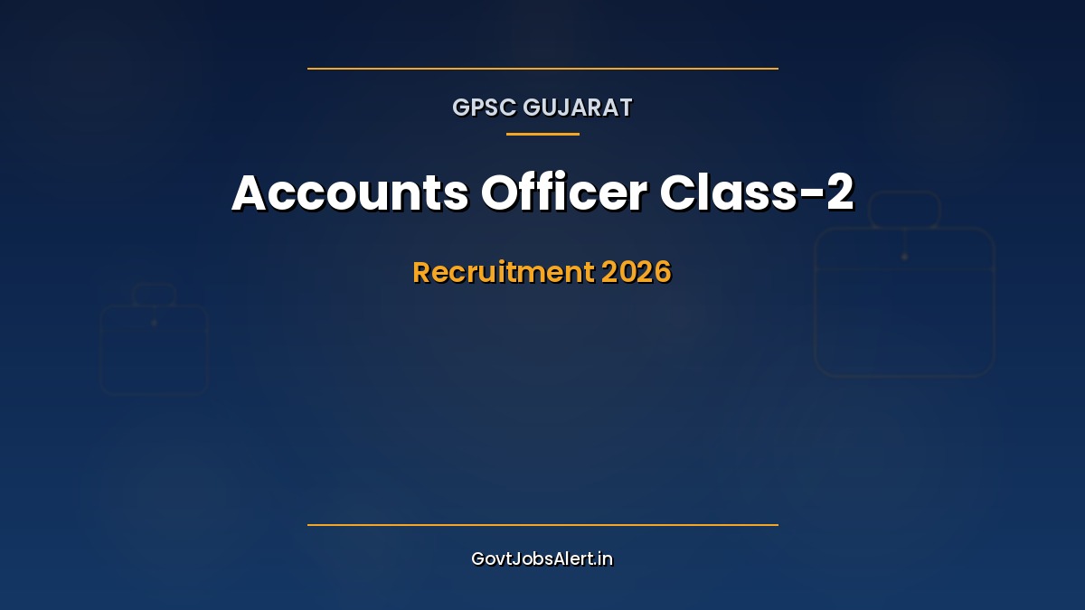 GPSC Accounts Officer Class 2 Recruitment 2026 notification for 20 posts under Gujarat Government