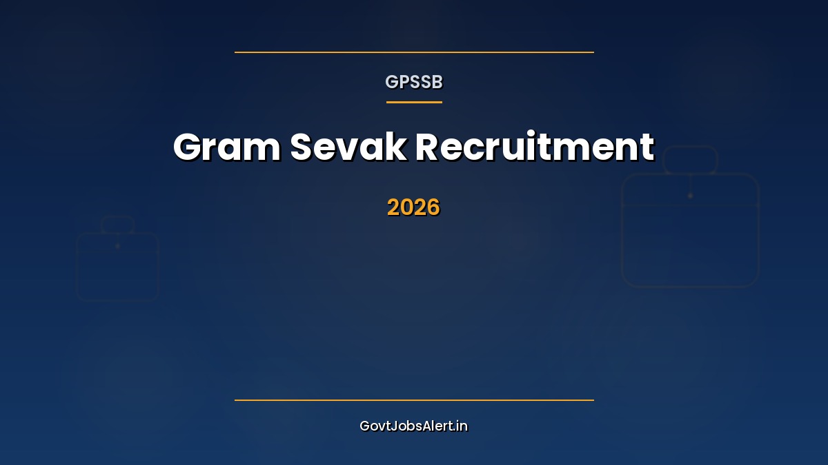 GPSSB Gram Sevak Recruitment 2026 notification 500 vacancies Gujarat