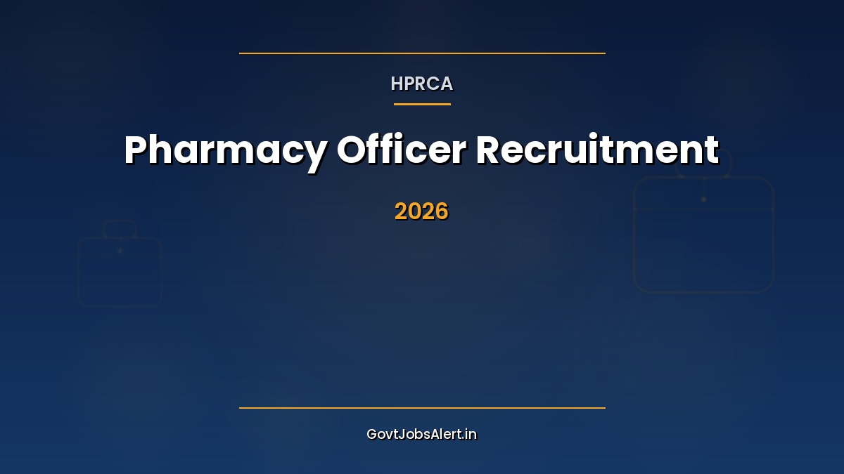 HPRCA Pharmacist Recruitment 2026 notification featured image for 41 Pharmacy Officer Allopathy Job Trainee posts in Himachal Pradesh