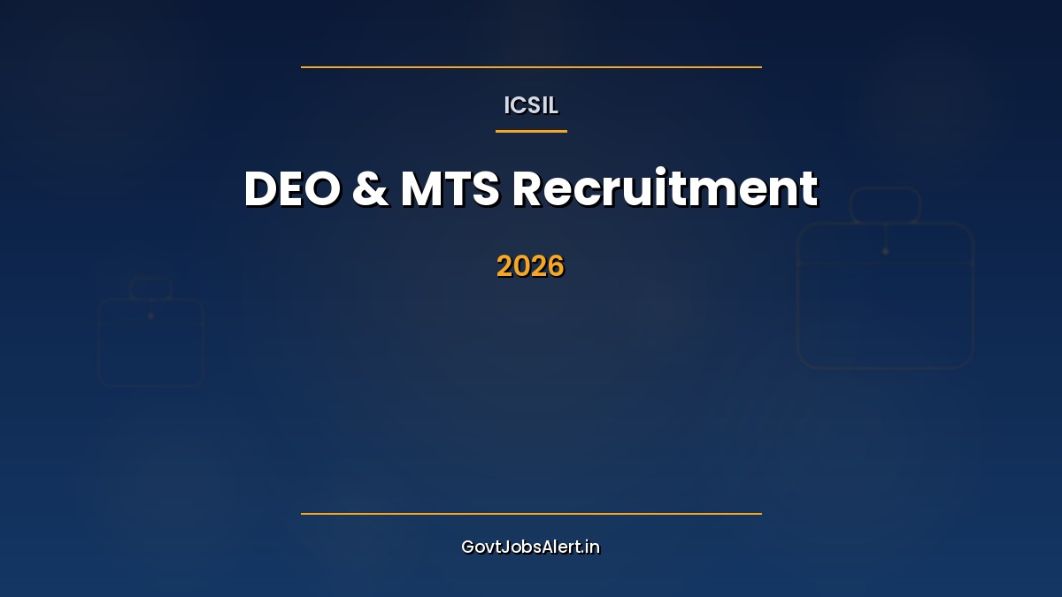 ICSIL Data Entry Operator and Multi Tasking Staff Recruitment 2026 notification for 40 posts in Delhi