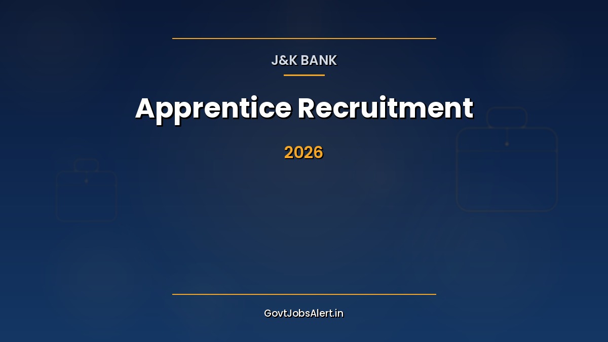 J&K Bank Apprentice Recruitment 2026 notification banner for 614 NATS posts across Jammu Kashmir Ladakh Delhi Mumbai with Rs 13,500 stipend apply online