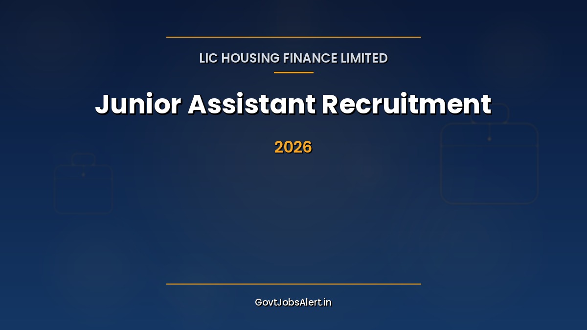 LIC HFL Junior Assistant Recruitment 2026 notification for 180 graduate vacancies across 20 states, apply online by 30 April 2026 on GovtJobsAlert.in