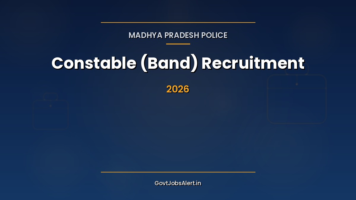 MP Police Constable Band Recruitment 2026 notification showing 679 vacancies across Madhya Pradesh