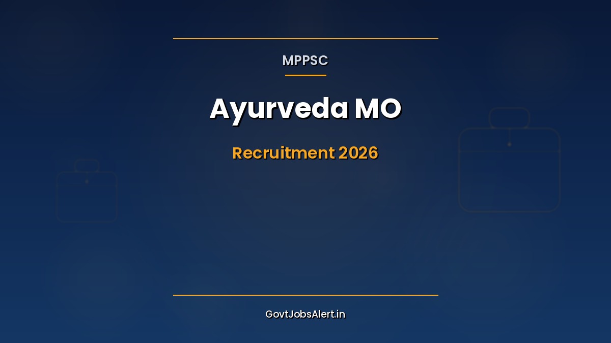 MPPSC Ayurveda Medical Officer Recruitment 2026 - 130 AMO Posts Apply Online Thumbnail