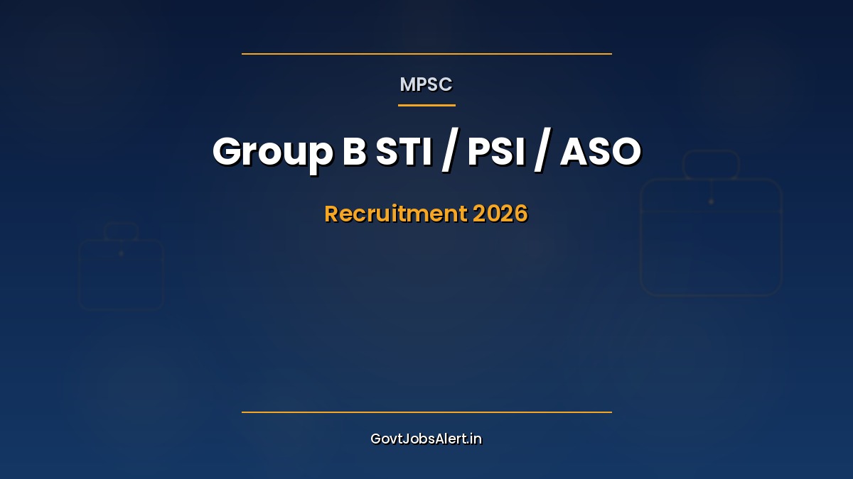 MPSC Group B Combined Preliminary Examination 2026 notification for 552 STI PSI ASO posts in Maharashtra