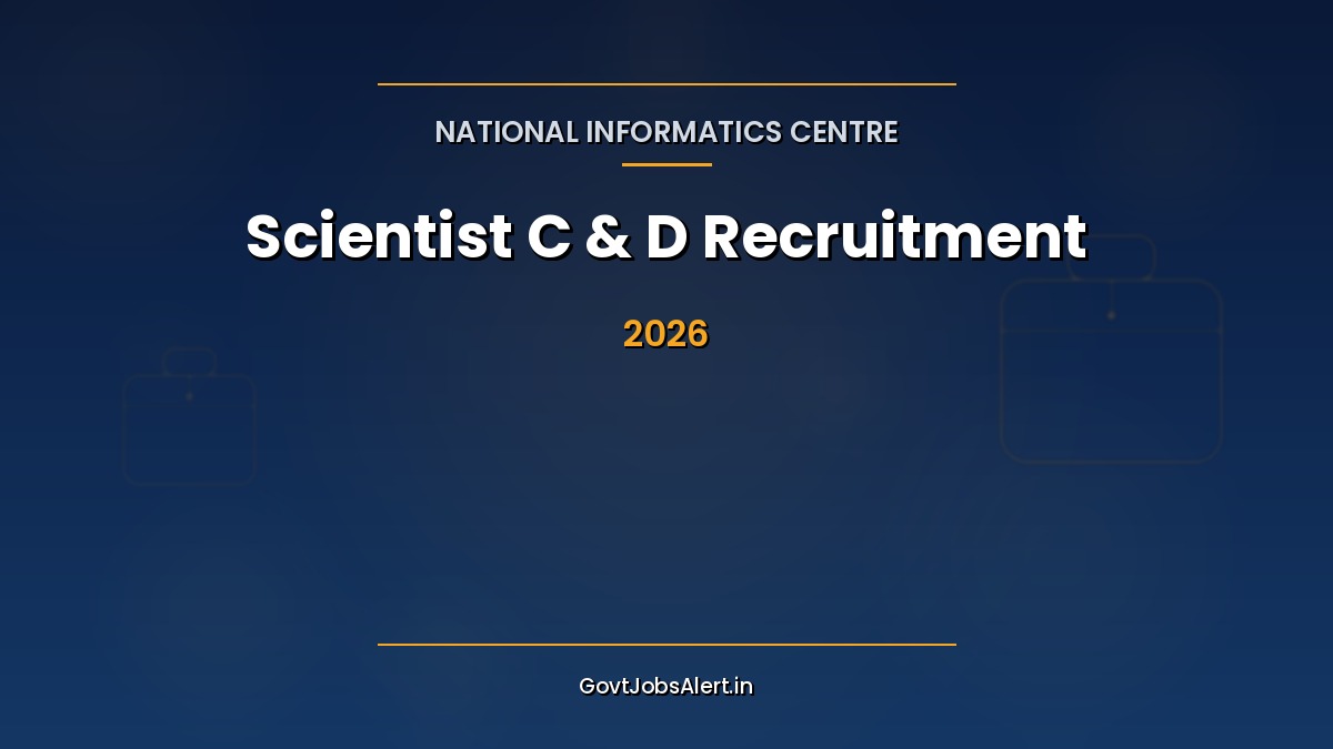 NIC Scientist C and D Recruitment 2026 notification for 153 vacancies at Pay Level 11 and 12