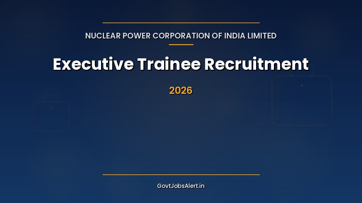 NPCIL Executive Trainee Recruitment 2026: 330 engineering vacancies, Pay Level 10 salary, Apply via GATE scores