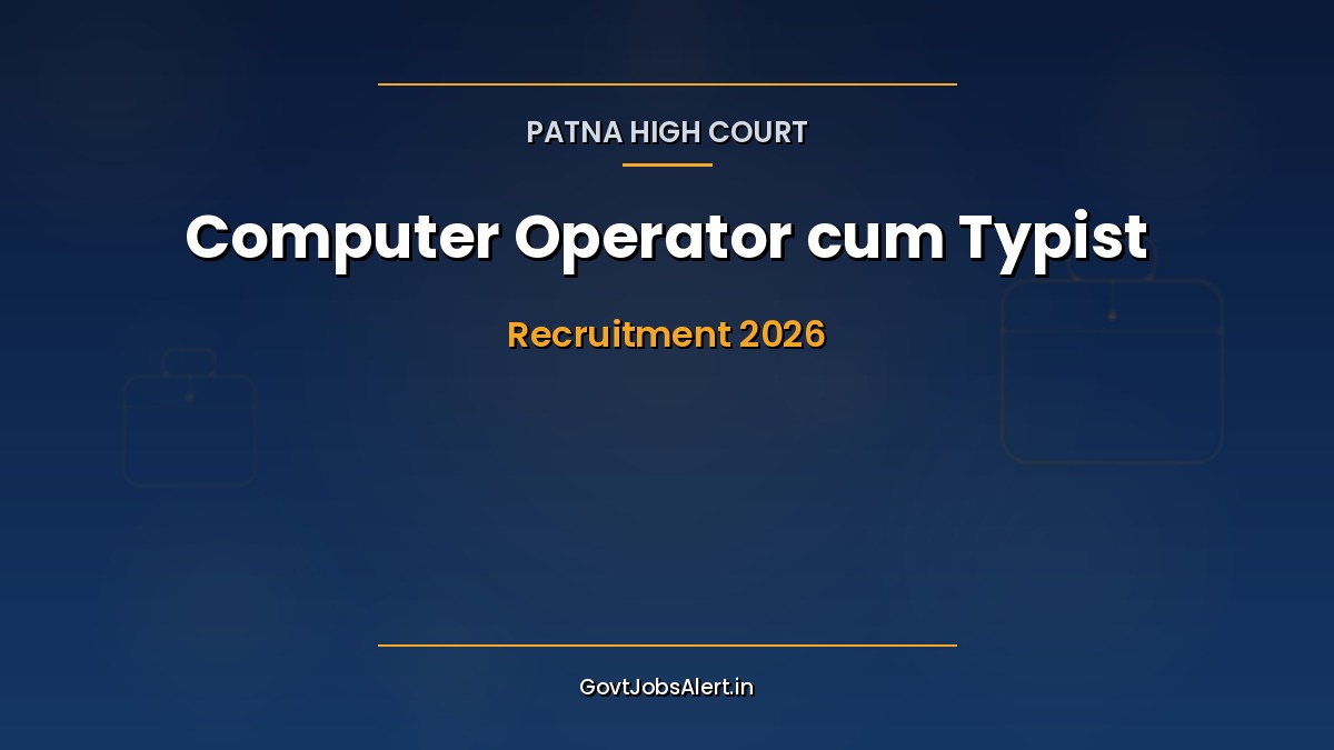 Patna High Court Computer Operator cum Typist Recruitment 2026 notification poster for 48 Group-C posts with salary ₹25,500 to ₹81,100 apply online by 16 May 2026