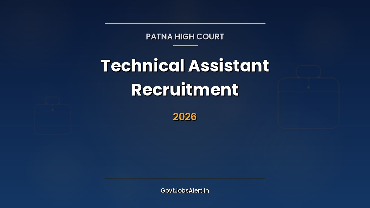 Patna High Court Technical Assistant Recruitment 2026 notification with 53 Group-C vacancies and salary details