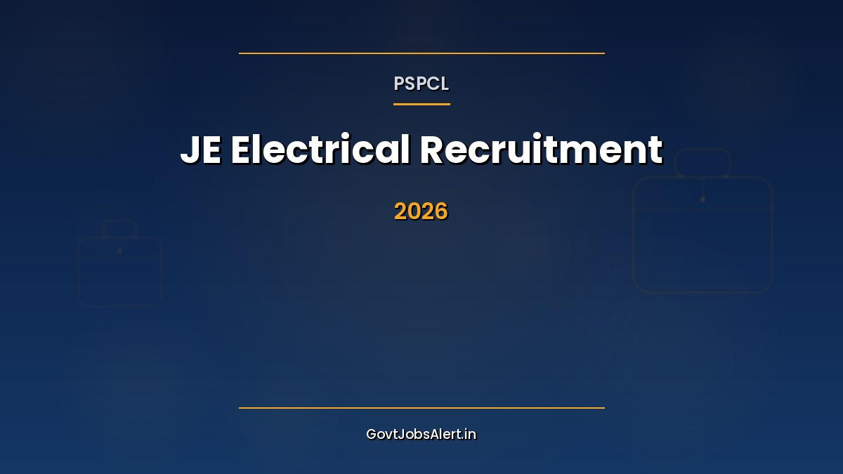 PSPCL Junior Engineer Electrical Recruitment 2026 notification for 622 posts in Punjab State Power Corporation