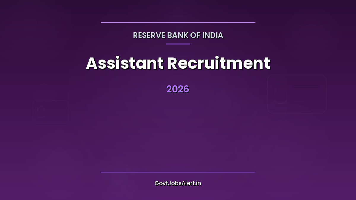 RBI Assistant Recruitment 2026 Notification and Admit Card Details