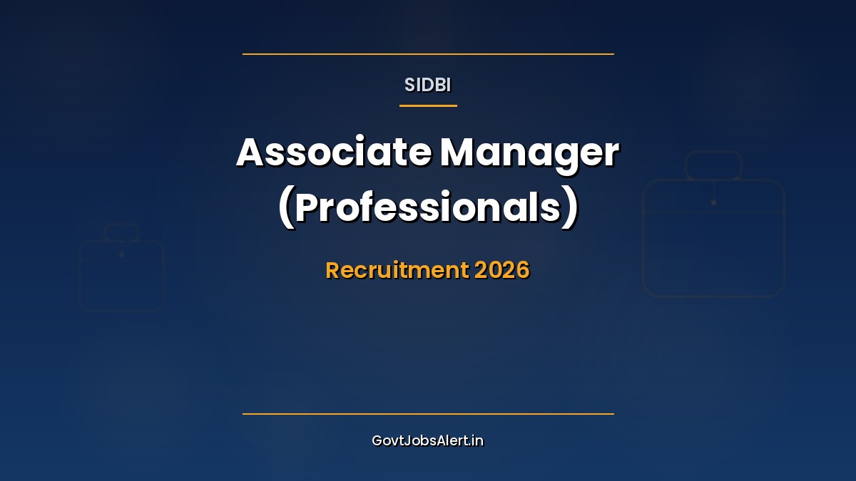 SIDBI Recruitment 2026 notification poster for 8 Associate Manager posts in Green Climate Finance Vertical with monthly salary up to ₹2,50,000 apply by 30 April