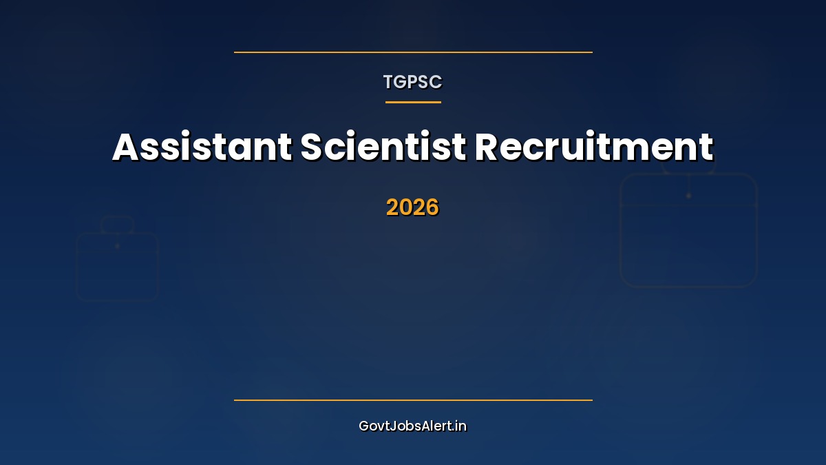 TGPSC Assistant Scientist Recruitment 2026 — 20 Analyst Grade-II vacancies Telangana Pollution Control Board notification