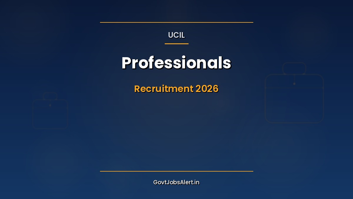 UCIL Professionals Recruitment 2026 notification for 19 Manager Engineer and Officer posts under Department of Atomic Energy