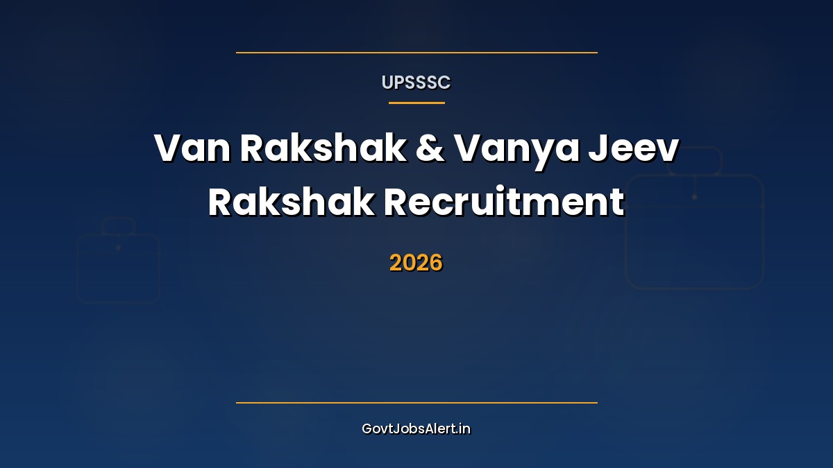UPSSSC Van Rakshak & Vanya Jeev Rakshak Recruitment 2026 notification thumbnail — GovtJobsAlert.in
