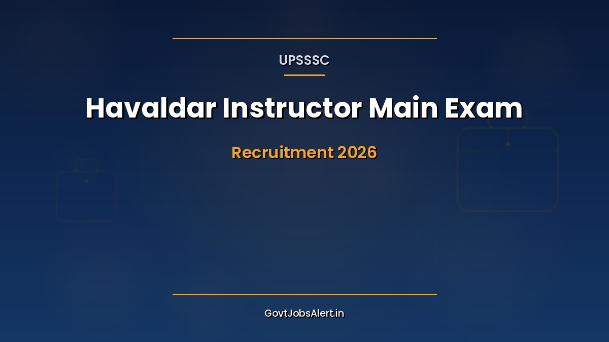 UPSSSC Havaldar Instructor Recruitment 2026 notification featured image for 209 Home Guards posts in Uttar Pradesh