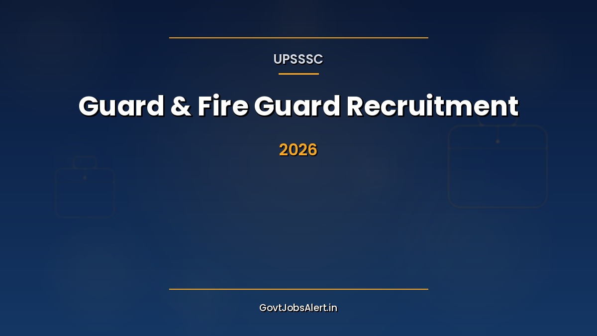 UPSSSC Vidhan Bhawan Guard and Fire Guard Recruitment 2026 notification for 170 posts in Uttar Pradesh