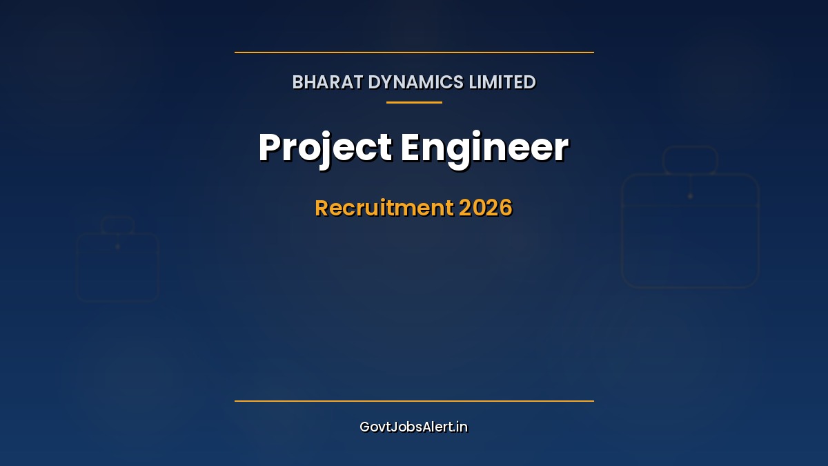 Bharat Dynamics Limited BDL Project Engineer Recruitment 2026 walk-in notification for 20 contract posts in Electronics Mechanical Computer Science