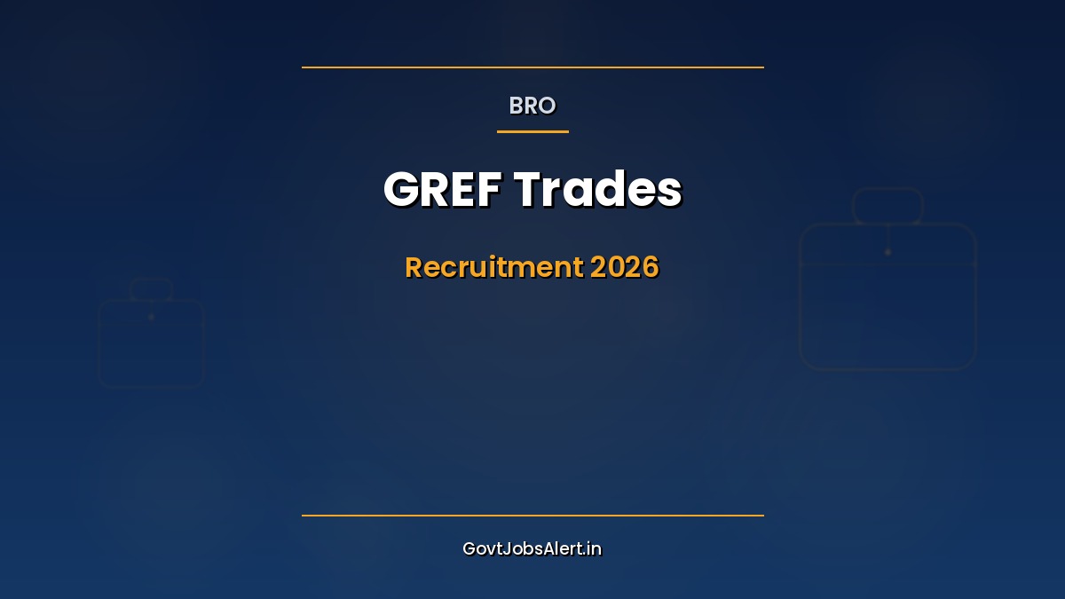 BRO Border Roads Organisation GREF Recruitment 2026 notification for 899 Draughtsman SKT Operator Electrician Hindi Typist Group C posts under Ministry of Defence