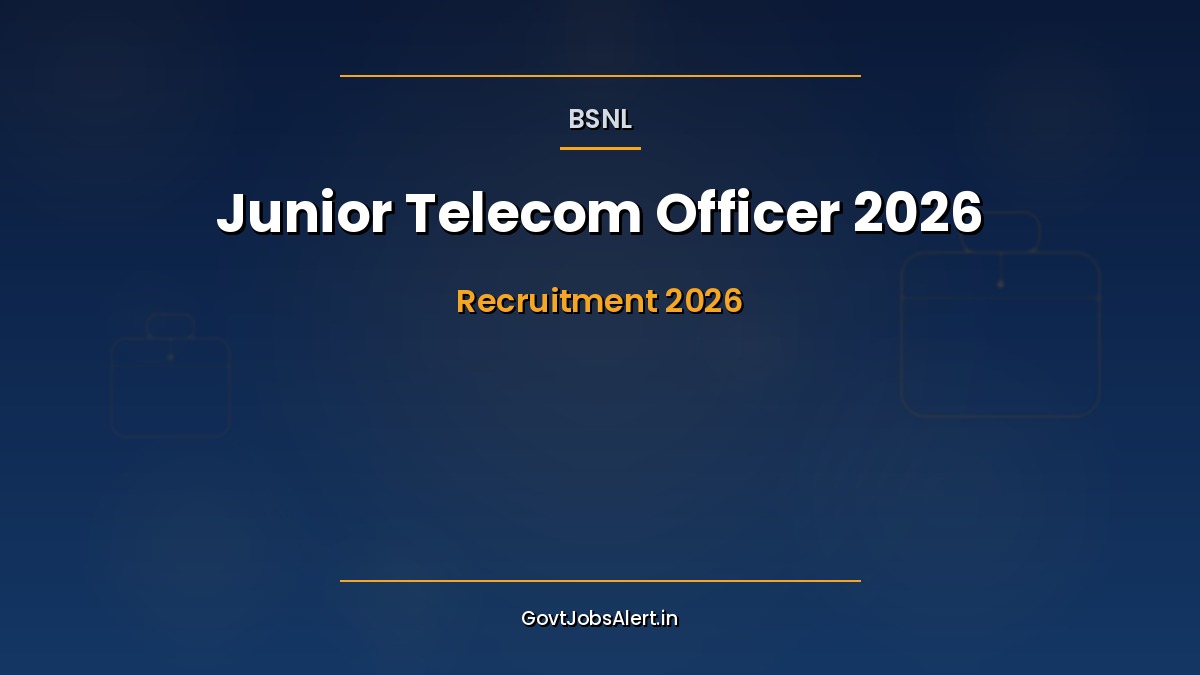 BSNL Junior Telecom Officer JTO Recruitment 2026 notification for 100 engineering graduate posts across 21 circles with IDA Pay Scale E-1