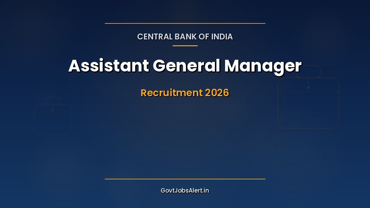 Central Bank of India AGM Recruitment 2026 notification 15 Scale V Specialist Risk Finance Credit vacancies apply online